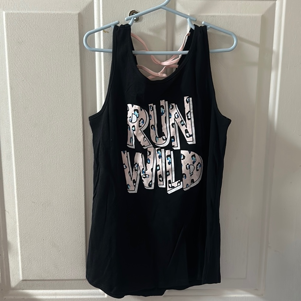 IDEOLOGY GIRL’S RUN WILD TANK: BLACK: NWOT: SZ L
